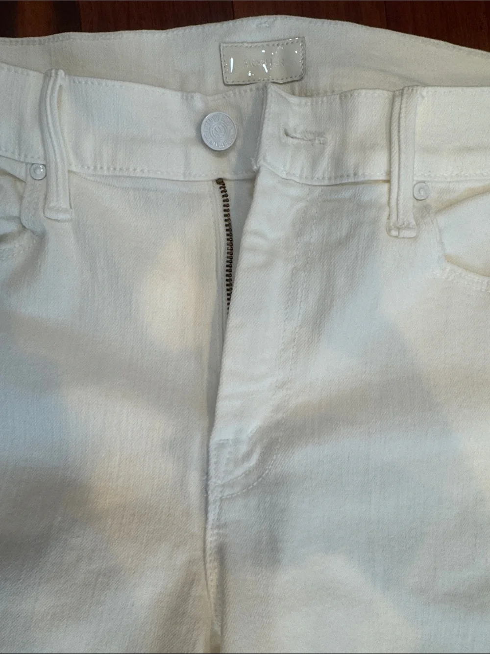 MOTHER White Flare Wide-Leg Jeans - Picture 2 of 7